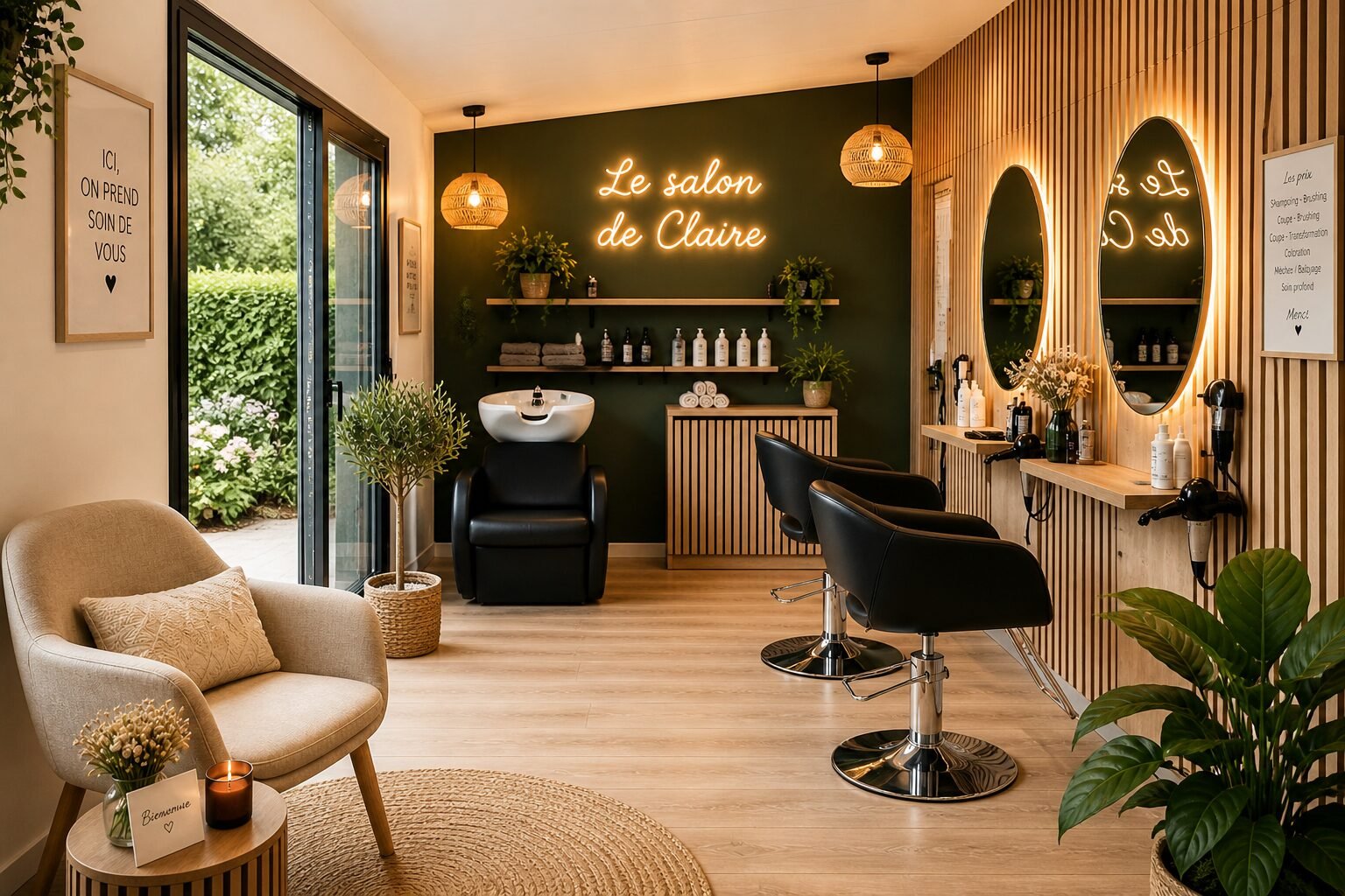 Ouvrir son propre salon de coiffure dans son jardin